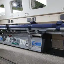 Front view of Infinity 5000X with stretcher installed