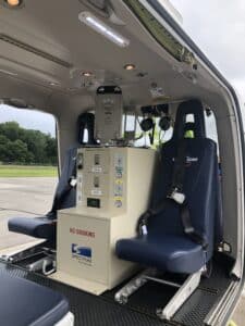 Bell 429 LOX Solution inside of an aircraft