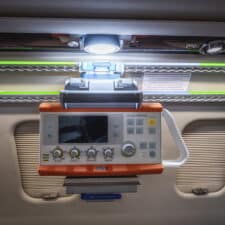 Oxylog mounted to Brownline in Learjet
